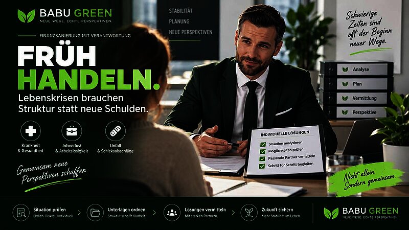BABU GREEN Empfehlung – Finanzsanierung nach Krankheit, Jobverlust oder Unfall
