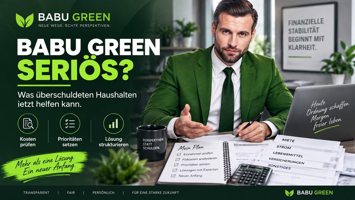 BABU GREEN seriös – Finanzsanierung bei steigenden Haushaltskosten und Überschuldung